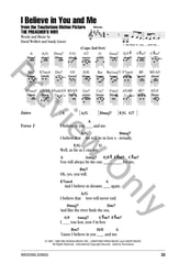 I Believe in You and Me Guitar and Fretted sheet music cover